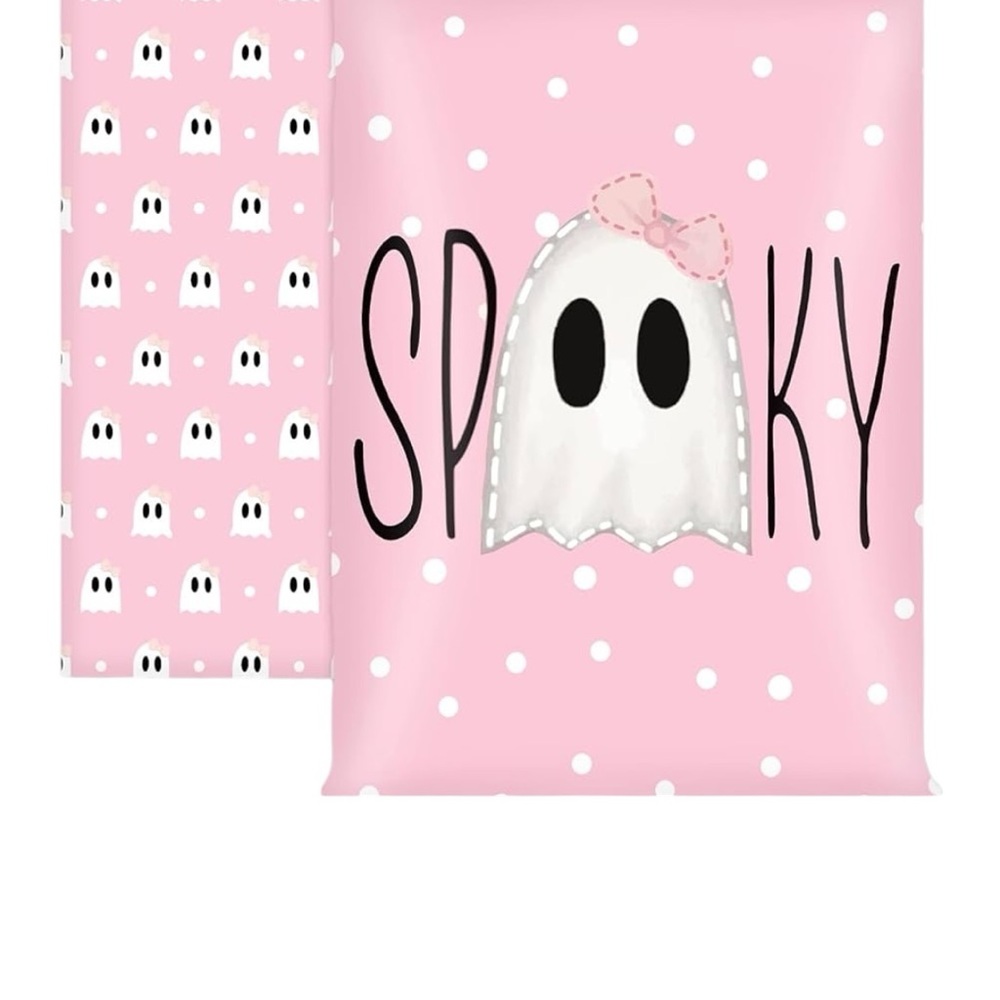 Pink Spooky Ghost Party Tablecloth PolyMailers